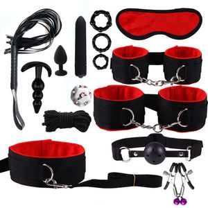 Juguete sexual masajeador juguetes coqueteo para adultos para mujeres Bdsm Kit de parejas sexuales traje de Bondage Sexy con juegos