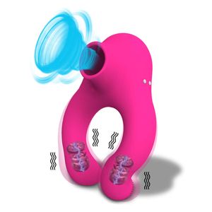 Seksspeeltje Stimulator Vibrator voor Vrouwen Penis Cockring Clitoris Stimulator Clit Sucker Vertraging Ejaculatie Lul Vergroter Speelgoed Mannen Koppels