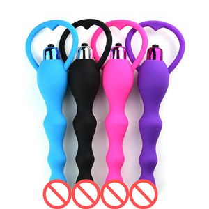 Jouet sexuel masseurs vibrateur Anal étanche Silicone godemichet Anal adulte produit érotique l perles vibrant gode masseur pour les femmes