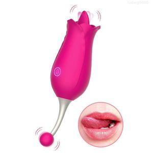 Giocattolo del sesso Giocattolo Massaggiatore Stimolatore del punto G dolce femminile Vibratori elettrici a forma di rosa Vibratori per donne Clitoride Masturbazione Adulto SD4X