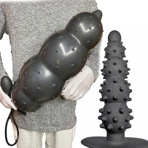 Sex toy vibrator Biggest 12CM Gonfler Anal Plug Énorme Buttplug Gode Spike Stimuler Jouets Pour Femmes / Hommes Masturbateurs Gros Produits Pour Adultes