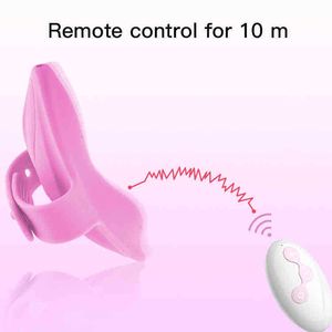 Juguetes sexuales Masajeador Juguete Masajeador Juguetes Control remoto inalámbrico Estimulador del clítoris Panti portátil Mujeres vibrantes Vibrador de mariposa B2RU C36I FE3Z