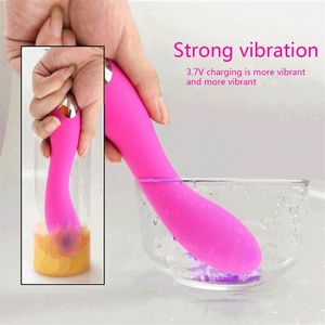 Juguetes sexuales Juguete masajeador Juguete Masajeador Vibrador a prueba de agua Punto g para mujeres Vibraciones fuertes Recargable Personal Sin esfuerzo Insertar-ideal 3I1Q XGB0