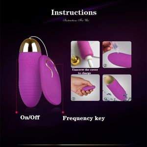 Sex toys masager toy Toy Massager Wireless Vibrating Egg Vagina Ball per donne Paties indossabili Telecomando Bullet Vibrator Love Toys Adulti 18 BTTY FA86