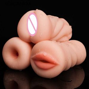 Juguetes sexuales masajeador 3 tipos masturbadores masculinos silicona Oral 3D garganta realista Artificial Vagina boca Anal mamada chupa para hombres