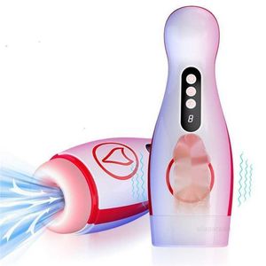 Juguetes sexuales masajeador automático mamada succión masturbador vibrador para adultos hombres máquina Oral juguetes hombres bomba taza de masturbación barata