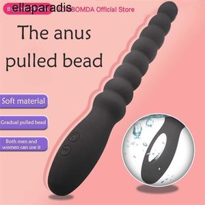 Juguetes sexuales, masajeador, vibrador Anal largo, tapón Anal para hombres, masturbador, masaje de próstata Flexible, estimulador vibratorio de ano