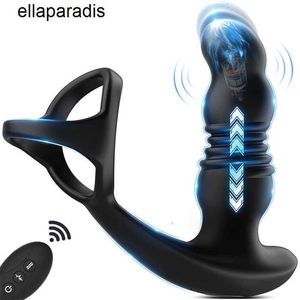 Jouets sexuels masseur portable, Plug de poussée des fesses vibrant avec télécommande à 7 modes, produits intimes pour partenaire Paly en plein air