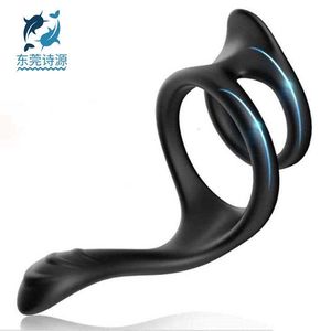 sextoys anneau pénien Shiyuan puissant mâle assistant virole de pénis Vibration multi-fréquence tornade anneau de verrouillage du sperme prostate Vestibule Double Stimulation