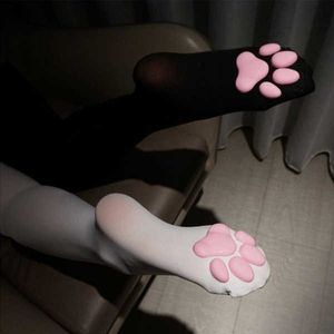 sex toys Sex stockings 3D meat pad cat claw socks Lolita silk knee length tube three-dimensional cute sexy
