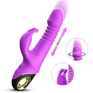 Sexe vibre pour les femmes jouets nouveau télescopique à bascule tête de lapin vibrateur aspiration magnétique charge femmes produits pour adultes amusants 231129