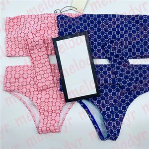 Sexy Bandeau Maillots De Bain Summer Beach Wear 3pic Set Lettre Imprimer Bikinis Taille Haute Tube Top Maillot De Bain