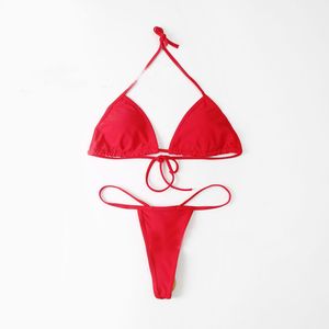 Sexy Bikini Swimsuit Swimming Suite pour les femmes Luxury P Lettres de marque triangle de maillot de maillot de bain maillot de bain Summer plage Summer Belle Pink Maillot de Bain