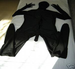 Sexy Black Full Body Lycra Spandex Zentai Suit Pene Catsuit Size para adultos Cos Cossume3123890