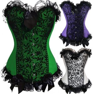 Bustier en acier désossé pour femme, Lingerie Sexy, Corset en Satin, surbuste, string, grande taille S M L XL XXL 3XL 4XL 5XL 6XL197O