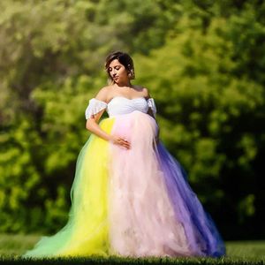 Robes de maternité sexy en dentelle pour séance photo Maxi Gow Off épaule robes de grossesse photographie pour femmes enceintes vêtements Q0713
