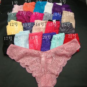 Sexy dentelle sous-vêtements pas cher vente chaude G String tongs culottes T dos LINGERIE femmes dame multicolore Floral Peen Bikini culotte livraison gratuite LL