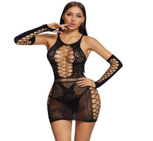 Lencería sexy Estampado de leopardo Cosplay Ropa de dormir Mujer Animal salvaje Disfraz de Halloween Club nocturno Gato Vestido elegante Diadema Juego de roles Uni5781179