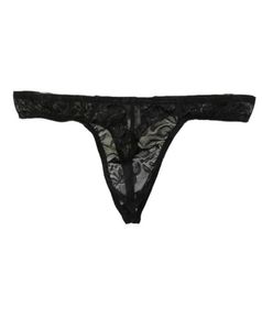 Sexy Men Underwear Lace Seethrough Thong Gstring Tanga Gay Penis Pouch Underwear Transparent Underpant Sexy Lingerie GString4989645865048