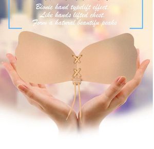 Sexy Silicone invisible bra Push Up Breast pad Self Adhensive Front Closure Strapless Backless super quality biogum women bras