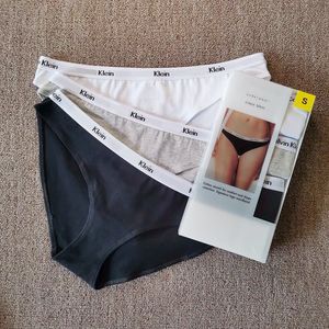 US Original Calvill Klein Women's Fashion Briefs Sexy G-Strings Underwear Panties Soft Cotton Simple Breathable Low Waist Woman Sports Briefs Black White Gray 3pcs