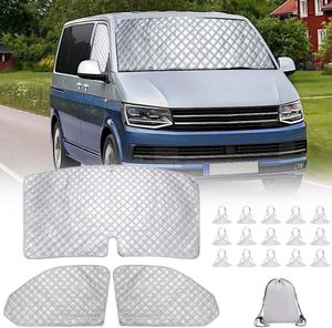 Ombre Auto Interne Thermique Aveugle Fenêtre Couverture Ensemble Pour VW T5 T6 3 PCS Parasol Pare-Brise Pare-Brise Visière Couverture Protection Ensemble 230718