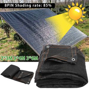 Sombra parasol para exteriores Red HDPE Anti UV 85 Tasa de sombreado Jardín Protector solar Bloqueador solar Planta Invernadero Cubierta de coche Negro 230704