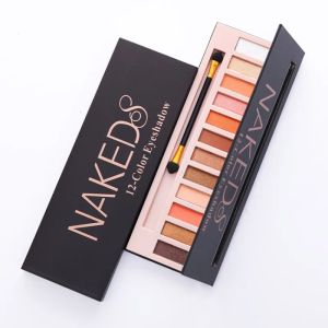 Palette de fard à paupières maquillage de l'ombre 12 couleurs avec pinceau naturel nude mat mirnisseur pigment pigment ombre palette palette étanche étanche