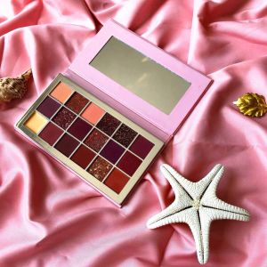 Shadow 18Color Eye Shadow Palette with Desert Rose Tema Matte y Shimmer Shades Glitter Makeup Pink