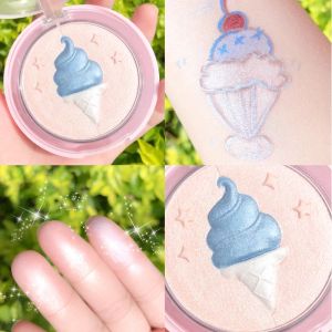 Shadow Kqtqk Ice Cream Fairy Makeup Glow Face Contour Shimmer Powder Lightlighter Glitter Palette Sight Highten Powder Powder Cosmetic