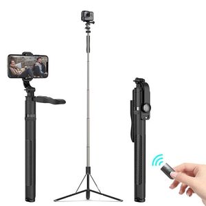 Trípode plegable a prueba de sacudidas 149 m grande Bluetooth Selfie Stick Monopods plegables Soporte universal de transmisión en vivo para cámara Gopro para Smart Xeei