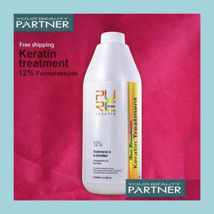 Champú Acondicionador Purc Queratina Brasileña Tratamiento Capilar 1000Ml Formalina 12% Reparaciones Profundas Dañado Rizado Cabello Alisado Salon D Dhtew