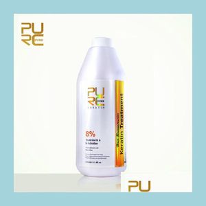 Shampooing revitalisant Purc Keratin Smoothing 8% Formlain Repair Cheveux abîmés Make Smooth And Shine With Chocolate Smell Drop Delivery Dhxdw