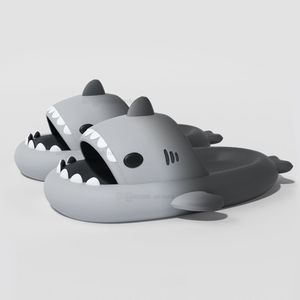 Shark Anti-Skid Home Slippers Summer Femmes Eva Couleur solide couple parents extérieurs Cool Indoor Ménage drôle Chaussures n8yh 11