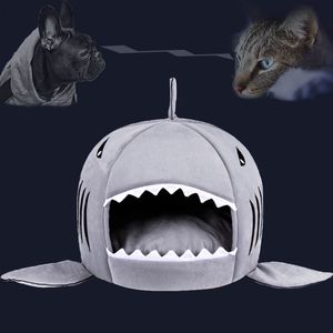 Shark Dog Bed Pet Cat Bed Shark Cats Beds Casa para grandes medianos pequeños perros Pet Beds Puppy Kennel Pet Shop Chihuahua Pets House 201124