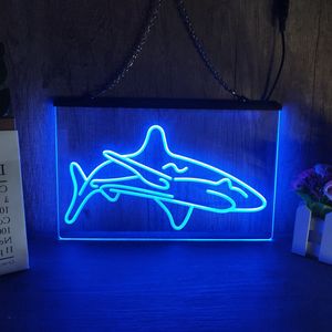 Shark Man Cave LED Neon Sign Home Decor Nouvel An Mur Mariage Chambre 3D Night Light