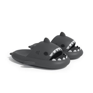 Sandalias de tiburones Toboganes para mujeres zapatillas hombres lindos novedad de dibujos animados anti-deslizamiento toboganes abiertos sandales livianos de tiburón azul