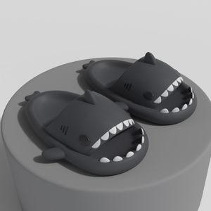 Sandalias de tiburones Toboganes para mujeres zapatillas hombres lindo novedad de la novedad Cartoon Anti-slip abierta toboganes de tiburones livianos espuma de tiburón ligero