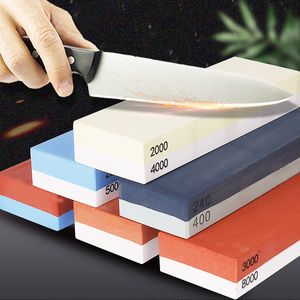 Sharpeners 18Pcs Sharpening Stone Knife Sharpener Grit2408000# Whetstone Professional Grindstone Set Wood Base Angle Guide Polishing 230809