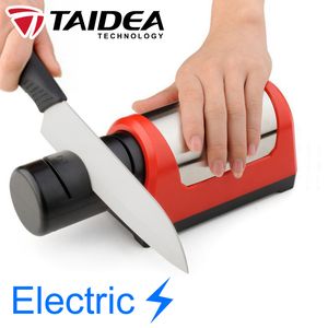 Sharpeners TAIDEA Electric Knife Sharpener Grit 600/1000# Diamond Sharpening stone Professional Kitchen Knives Machine EU PLUG 221122