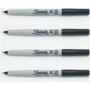 Sharpie 37002 Marcador permanente Ultra Fine Point Oleo Tinta impermeable Negro Azul Pintura Pen Sharpies S Pens 210904