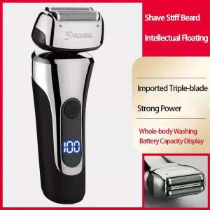 Shavers Electric Shaver Razor Electric Carging Shaving Shaving Machine for Men Beard Razor Wetdry Dual Usar USB a prueba de agua