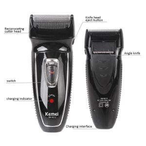 Shavers Kemei 2 Heads Electric Shaver Rechargeable Rechargeable Réciproque de rasage électronique Rotary Rotary Cair Trimmer Face Care Razor KM8013