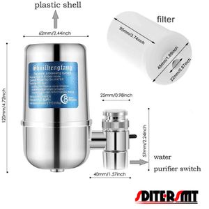 Shavers Tap Water Mini Robinet Water Purificateur pour le filtre en céramique lavable en plus de la rouille, en plus des bactéries