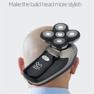 Shavers Washable Electric Bald Head Shaver 5d Man Skull Razor Floating Rotary Shaving Machine Barehead Rasage Barbe Face Placez le toilettage Clipper