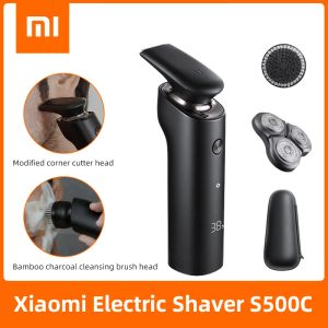 Shavers Xiaomi Mija Electric Shaver S500C Rasage humide sec de barbe portable barbe portable 3 tête Flex Razor Face Facial Clean pour hommes