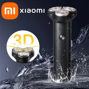 Shavers Xiaomi Mijia Electric Shaver S300 3D Dry Wet Shavers IPX7 Cortador de barba de triple blade impermeable para hombres Razor Máquina de afeitar