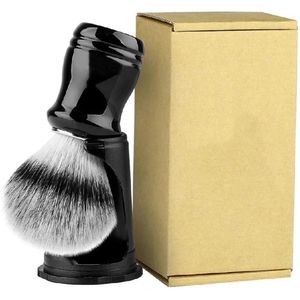 Mousse à raser 22mm blaireau synthétique blaireau avec support noir 2IN1 poignée en résine ensemble de brosses en mousse pour hommes rasage humide de près 231025