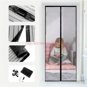 Cortinas transparentes, mosquitera magnética sin perforaciones, malla para puerta antimoscas, pantalla de cierre automático para Patio, balcón, corredera s 230412