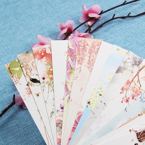 Feuilles/paquet créatif Style chinois rétro exquis boîte papier signet fantaisie paysage fleurs Souvenir petits cadeaux